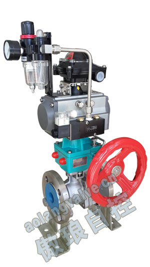 氣動(dòng)球閥帶手動(dòng)機(jī)構(gòu)成套,氣動(dòng)球閥帶手輪,D6S41F-16P